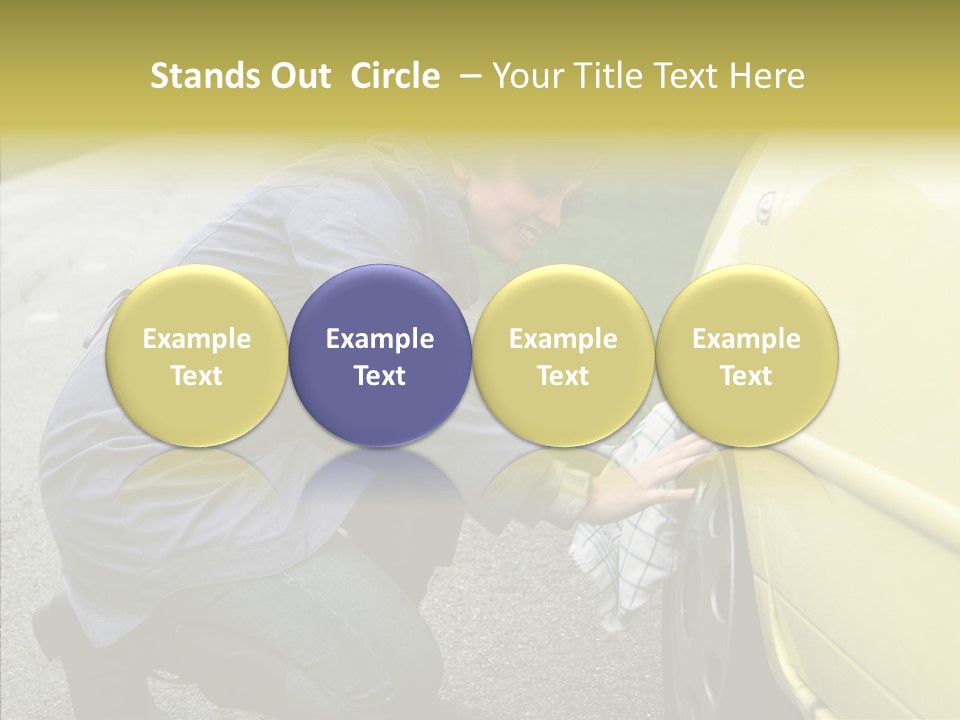 Female Defective Brunette PowerPoint Template