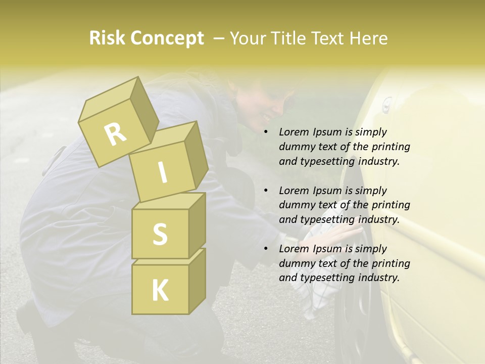 Female Defective Brunette PowerPoint Template