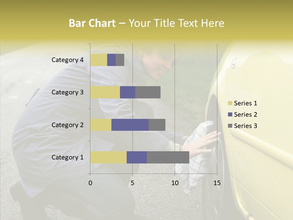 Female Defective Brunette PowerPoint Template