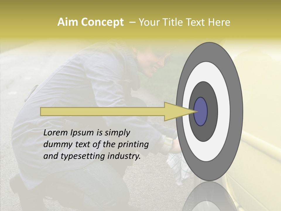 Female Defective Brunette PowerPoint Template