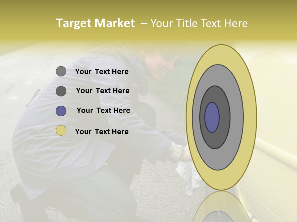 Female Defective Brunette PowerPoint Template