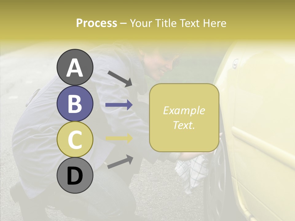 Female Defective Brunette PowerPoint Template