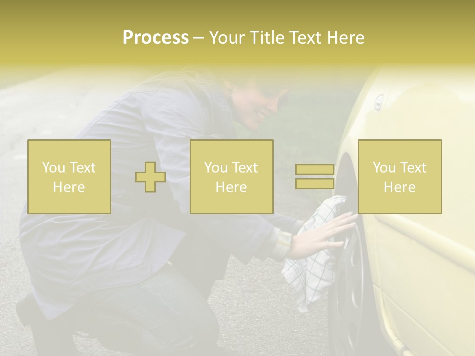 Female Defective Brunette PowerPoint Template