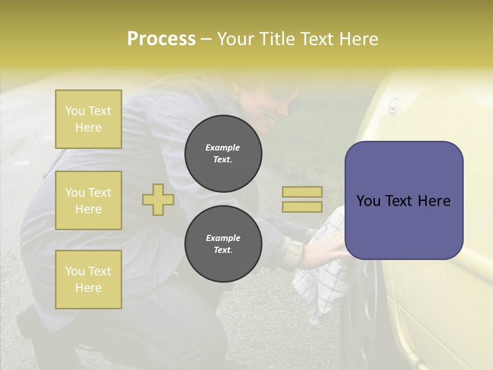 Female Defective Brunette PowerPoint Template