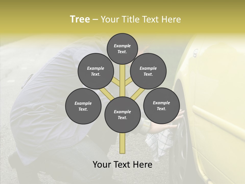 Female Defective Brunette PowerPoint Template