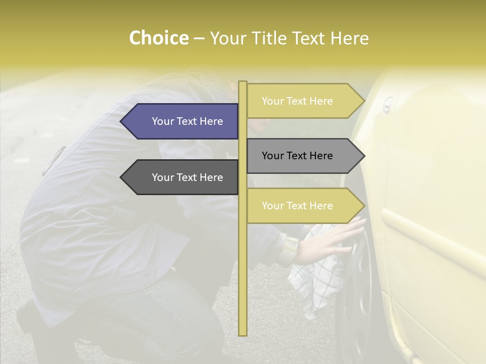 Female Defective Brunette PowerPoint Template