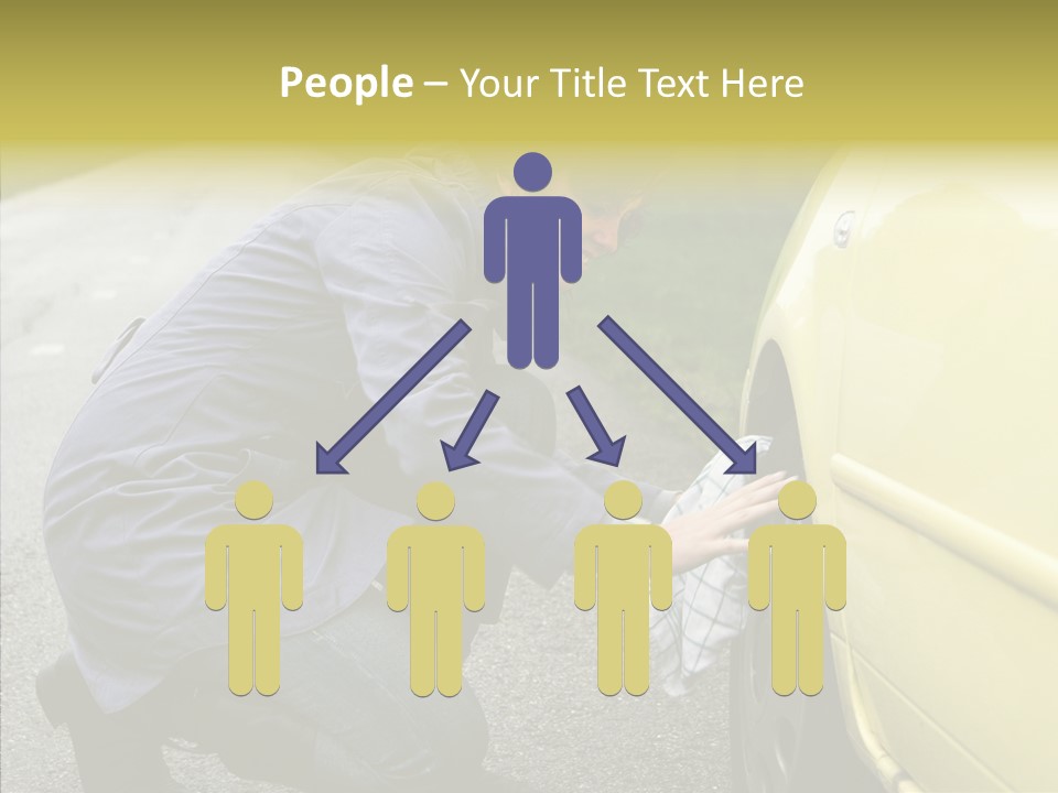 Female Defective Brunette PowerPoint Template