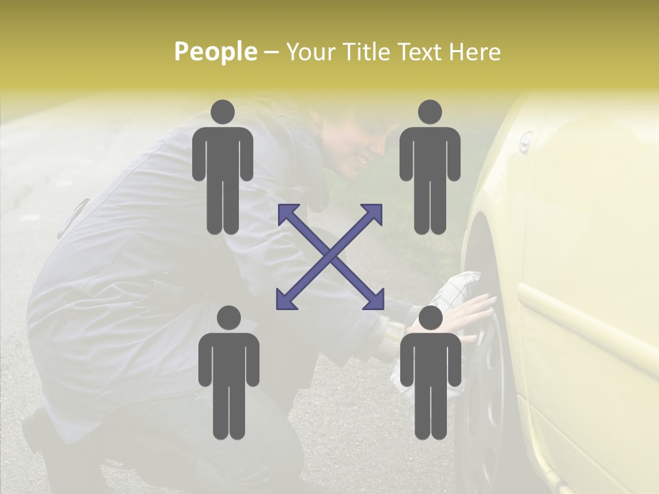 Female Defective Brunette PowerPoint Template