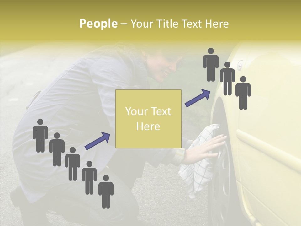 Female Defective Brunette PowerPoint Template