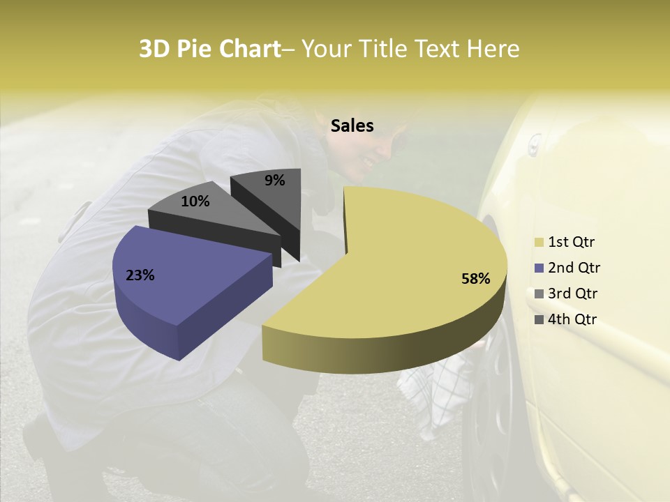 Female Defective Brunette PowerPoint Template