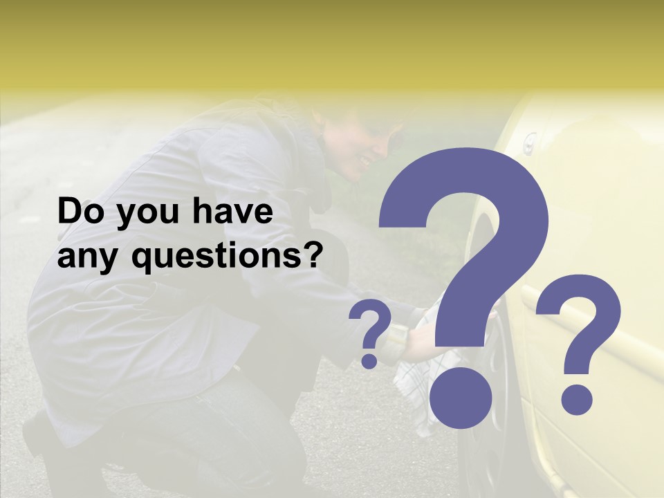 Female Defective Brunette PowerPoint Template