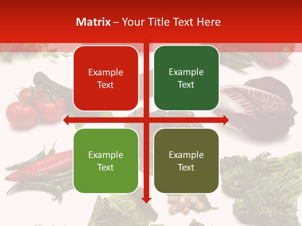 Salad Broccolini Lettuce PowerPoint Template