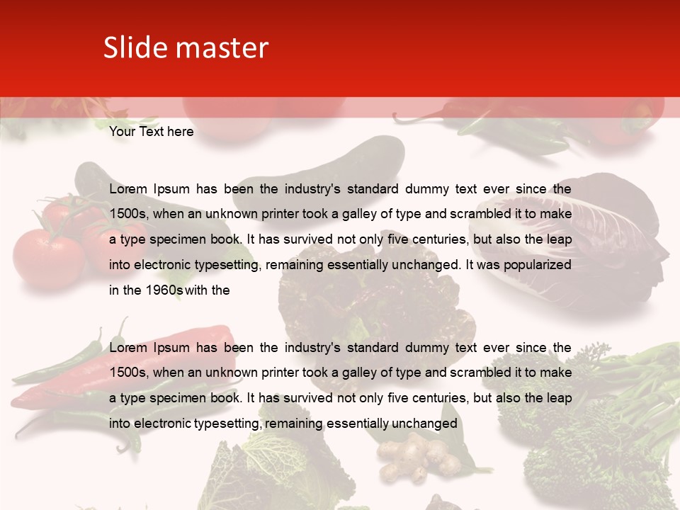 Salad Broccolini Lettuce PowerPoint Template