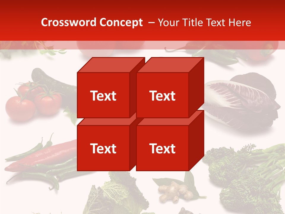 Salad Broccolini Lettuce PowerPoint Template