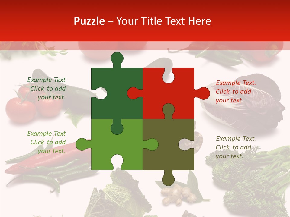 Salad Broccolini Lettuce PowerPoint Template