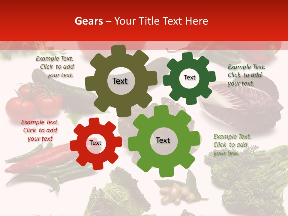 Salad Broccolini Lettuce PowerPoint Template