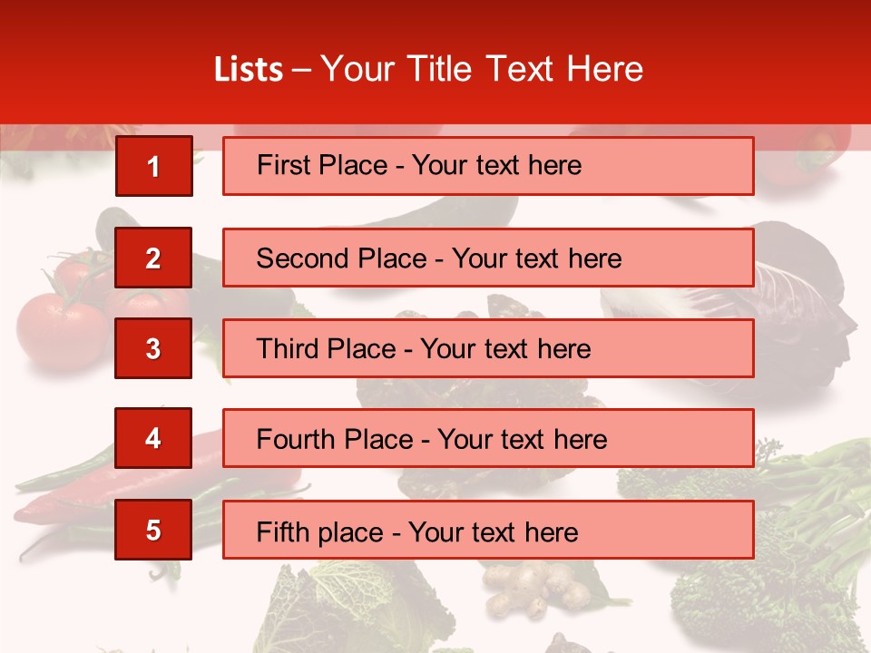 Salad Broccolini Lettuce PowerPoint Template