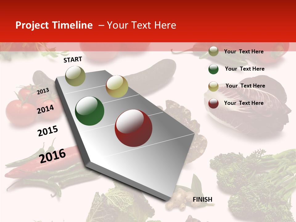 Salad Broccolini Lettuce PowerPoint Template