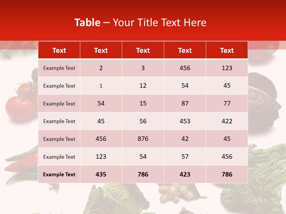 Salad Broccolini Lettuce PowerPoint Template