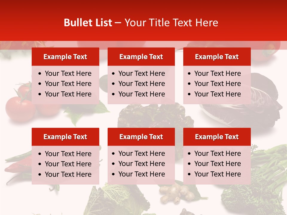 Salad Broccolini Lettuce PowerPoint Template