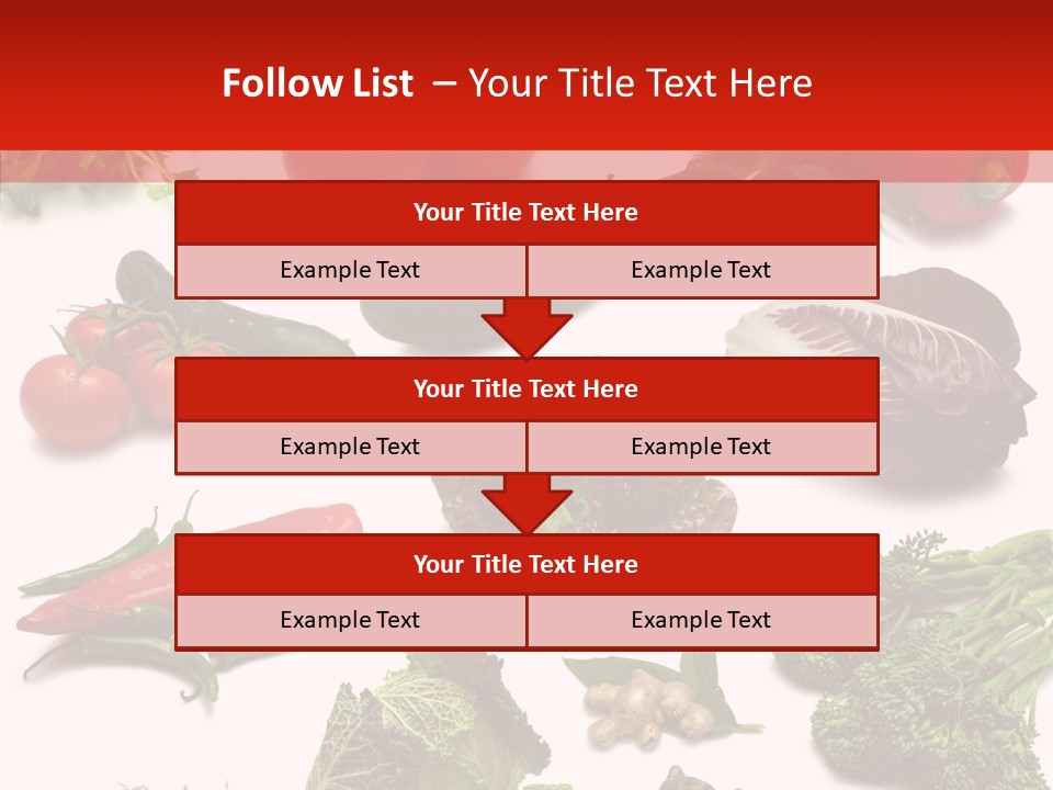 Salad Broccolini Lettuce PowerPoint Template