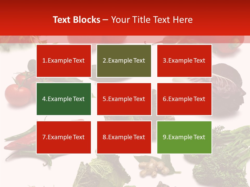 Salad Broccolini Lettuce PowerPoint Template