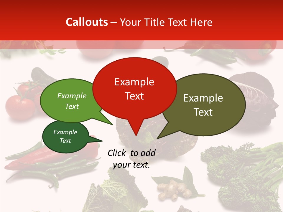 Salad Broccolini Lettuce PowerPoint Template