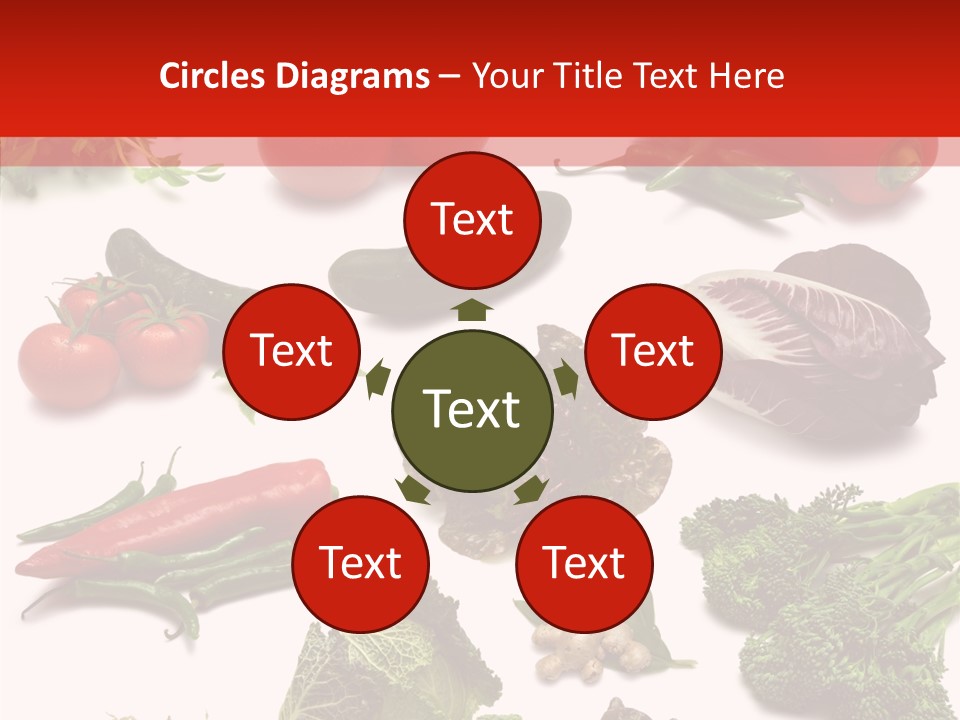 Salad Broccolini Lettuce PowerPoint Template