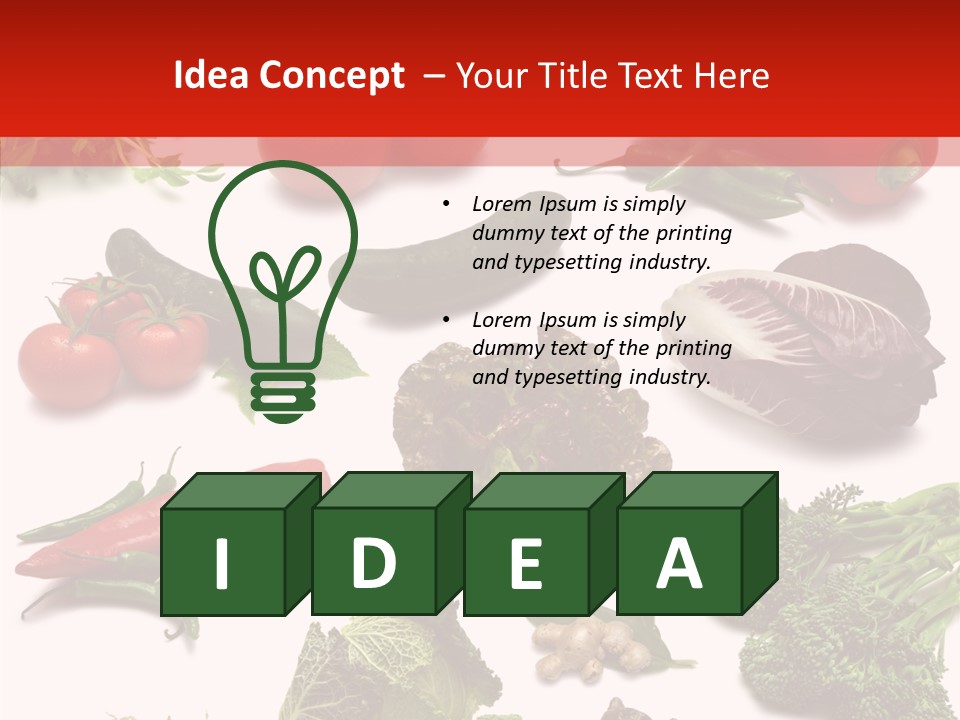 Salad Broccolini Lettuce PowerPoint Template