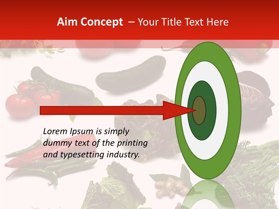 Salad Broccolini Lettuce PowerPoint Template