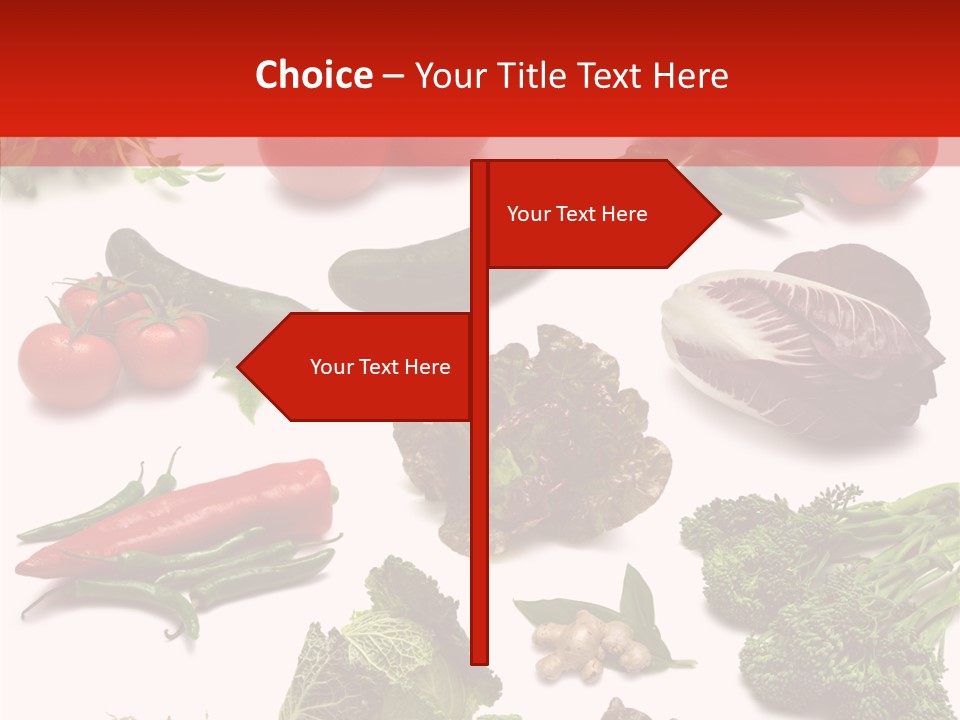 Salad Broccolini Lettuce PowerPoint Template