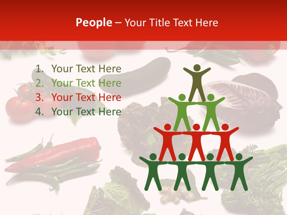 Salad Broccolini Lettuce PowerPoint Template