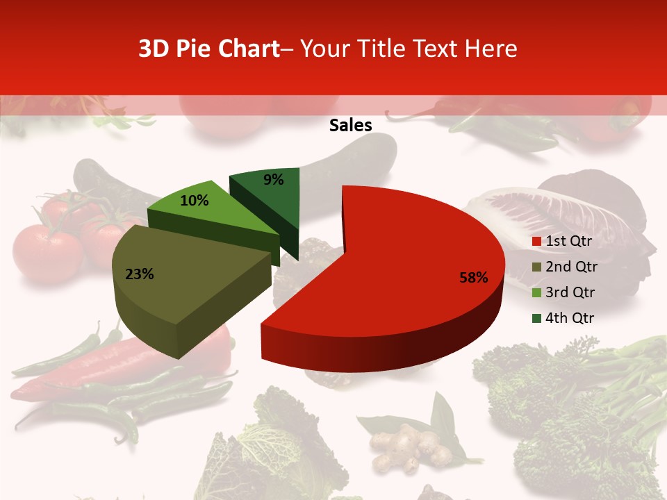 Salad Broccolini Lettuce PowerPoint Template