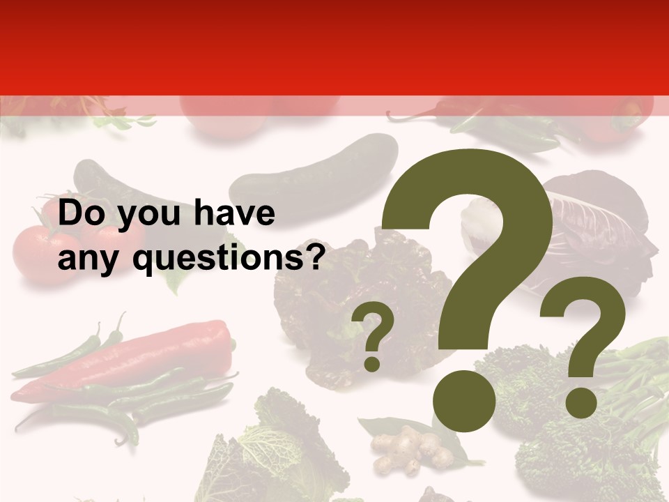 Salad Broccolini Lettuce PowerPoint Template