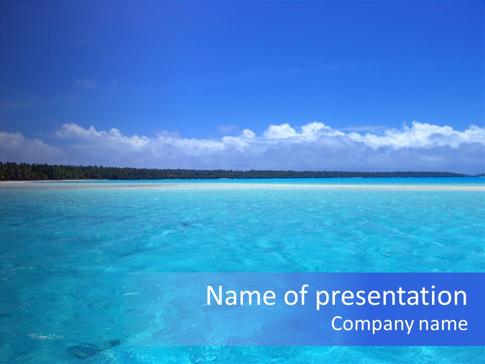 Sea Tahiti Sand PowerPoint Template