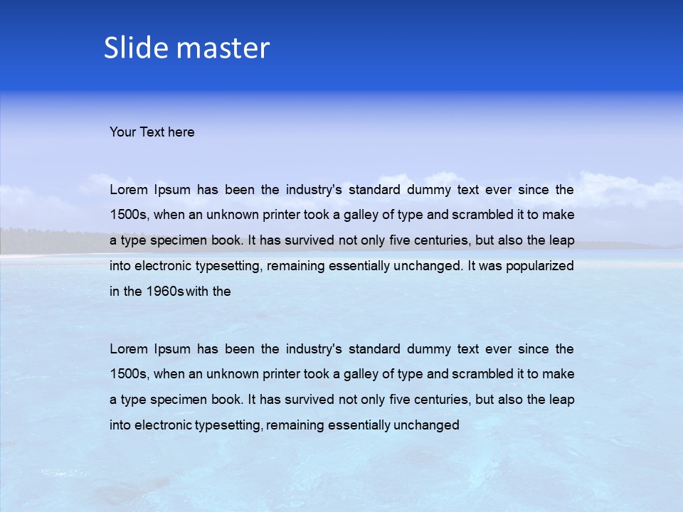 Sea Tahiti Sand PowerPoint Template