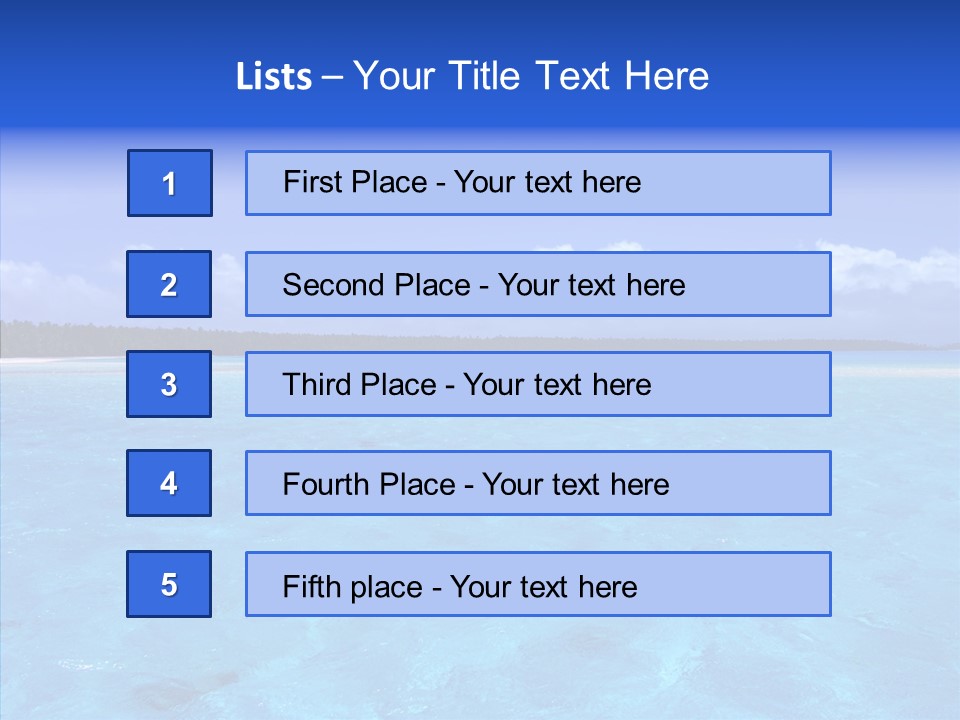 Sea Tahiti Sand PowerPoint Template