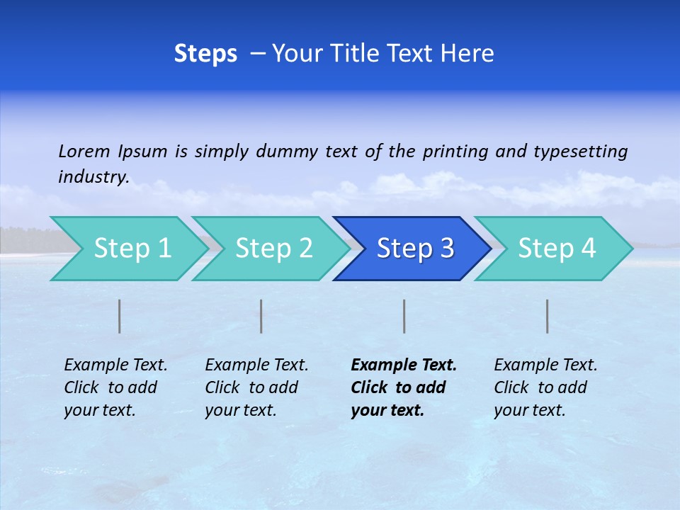 Sea Tahiti Sand PowerPoint Template