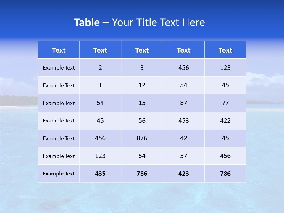 Sea Tahiti Sand PowerPoint Template