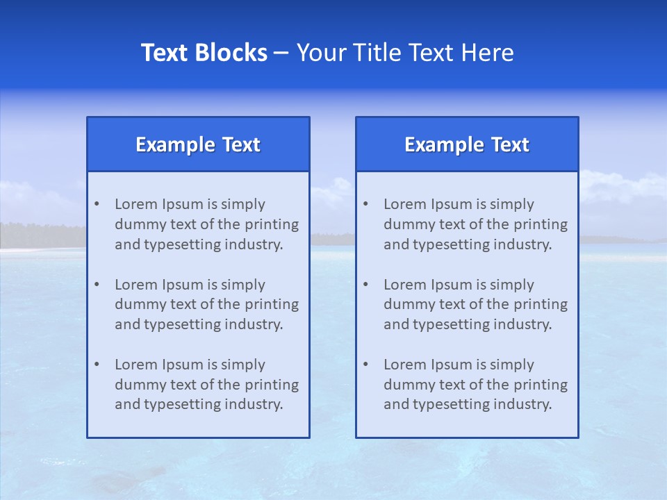 Sea Tahiti Sand PowerPoint Template