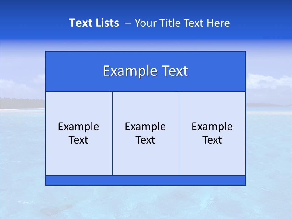 Sea Tahiti Sand PowerPoint Template
