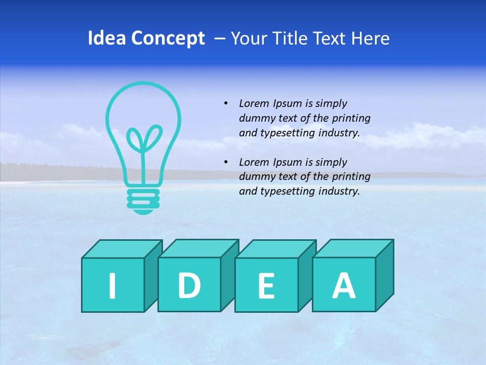 Sea Tahiti Sand PowerPoint Template