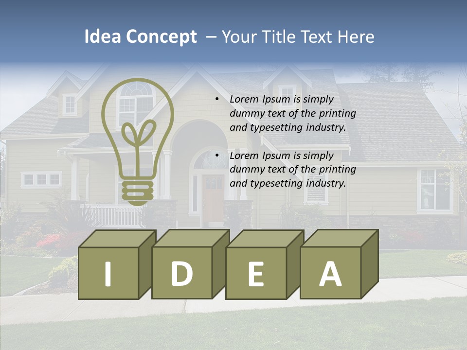 Single One Family Detached PowerPoint Template