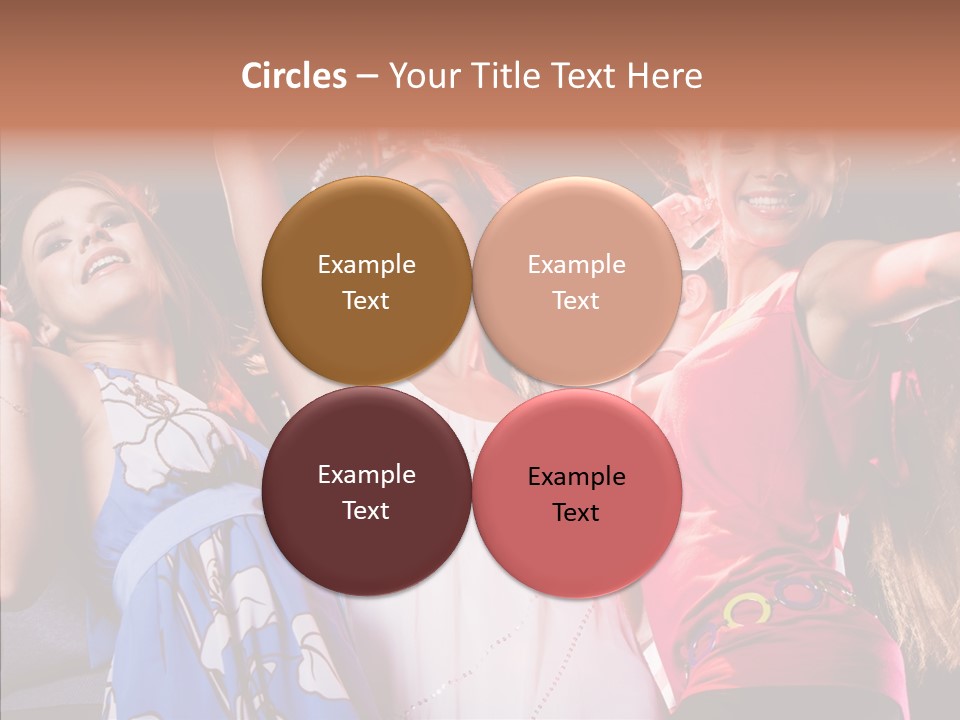 Posing Happy Woman PowerPoint Template