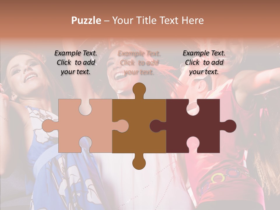 Posing Happy Woman PowerPoint Template