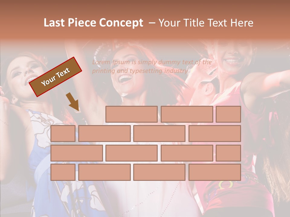 Posing Happy Woman PowerPoint Template