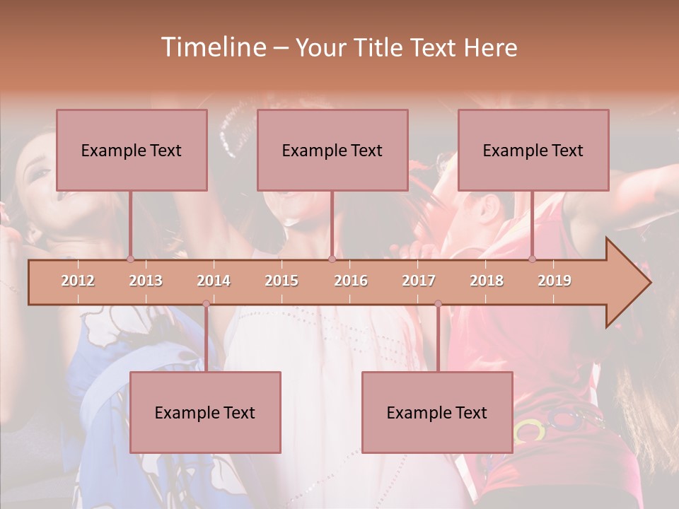 Posing Happy Woman PowerPoint Template