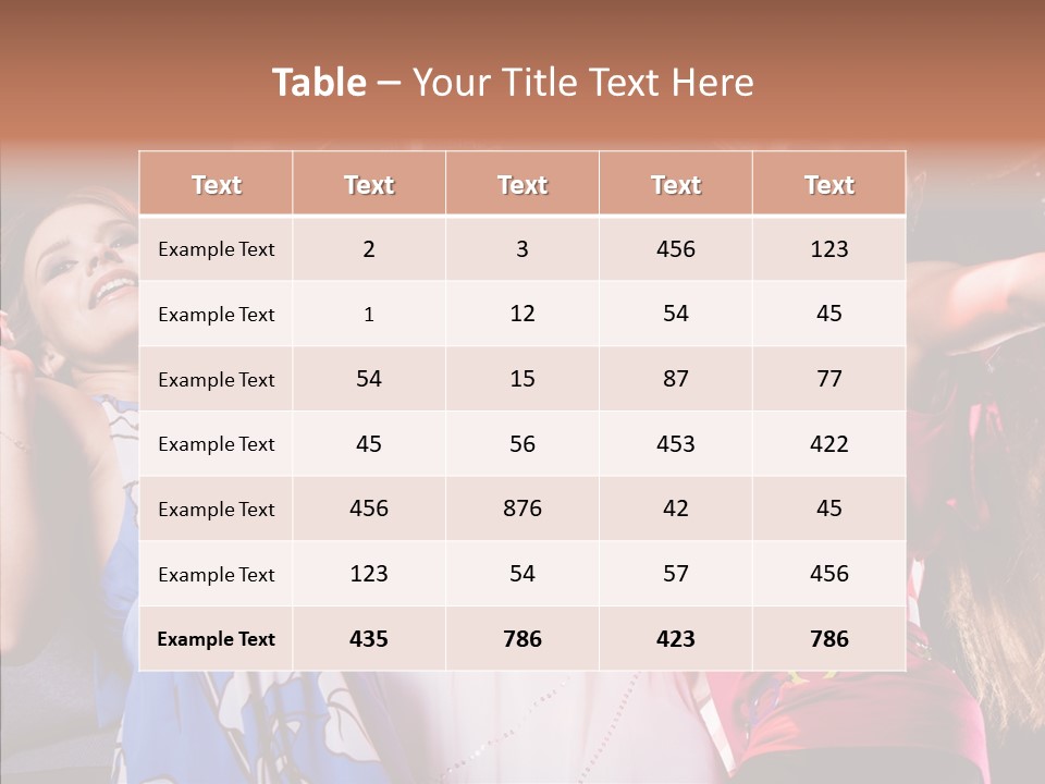 Posing Happy Woman PowerPoint Template