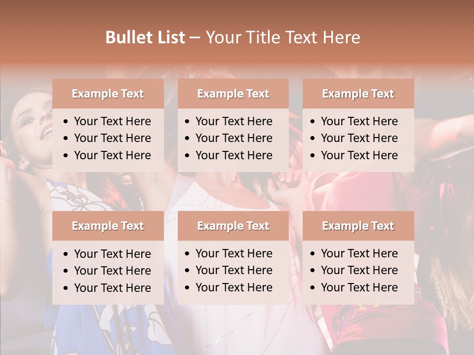 Posing Happy Woman PowerPoint Template