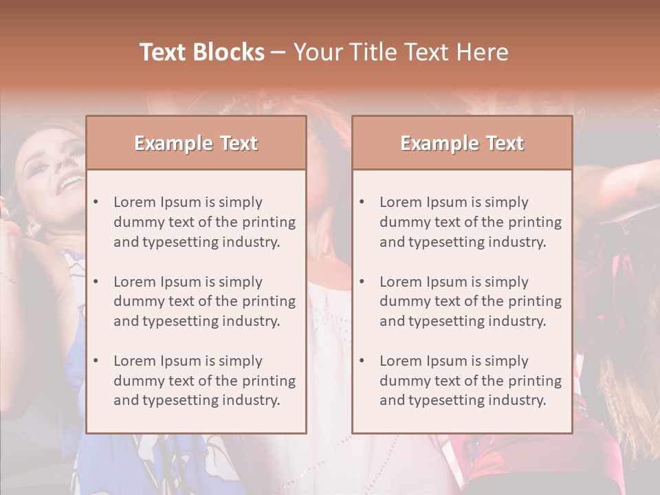 Posing Happy Woman PowerPoint Template